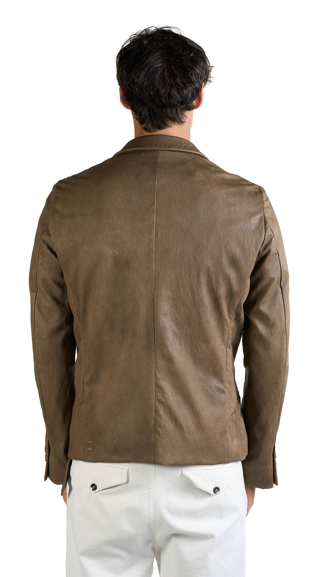 DANIELE BASTA LEATHER AND SILVER JACKET